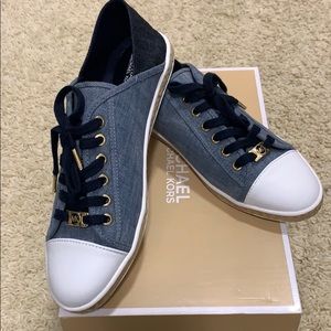 NEW Michael Kors Kristy Slide Denim 9.5